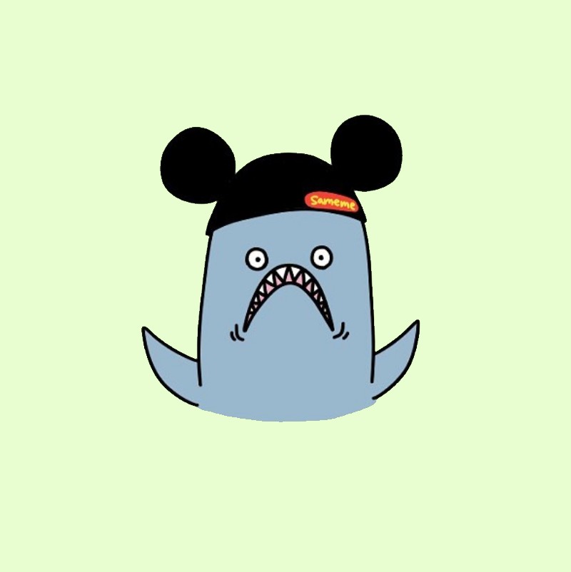 Moki wearing mouse ears